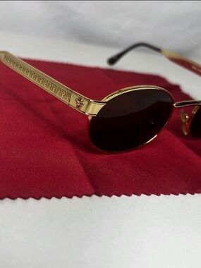 Gianni Versace Gold Frame Sunglasses Vintage Mod. S58 - Col. 16 M - Rare